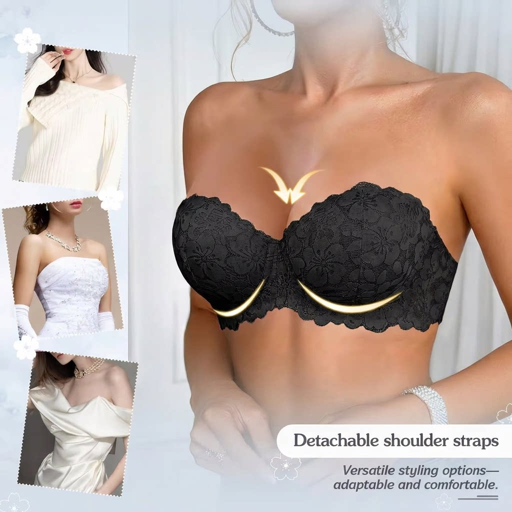 Push Up Bra Women Lace Padded Underwire Bra Lift and Gather Everyday Comfortable Sidiria Adjustable Straps Shaped Cups Soft Lining Black White Nude Pink Grey