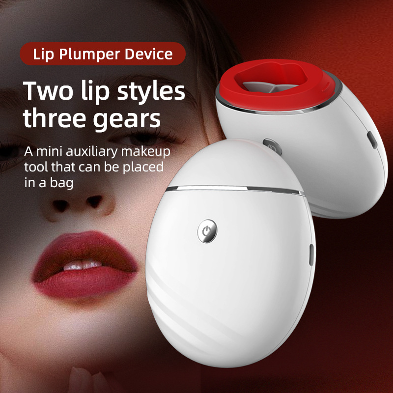 Electric Lip Plumper Device USB Rechargeable Automatic Suction Lip Enhancer Fuller Lips Beauty Tool with 3 Adjustable Levels Portable for Women Home Salon Travel