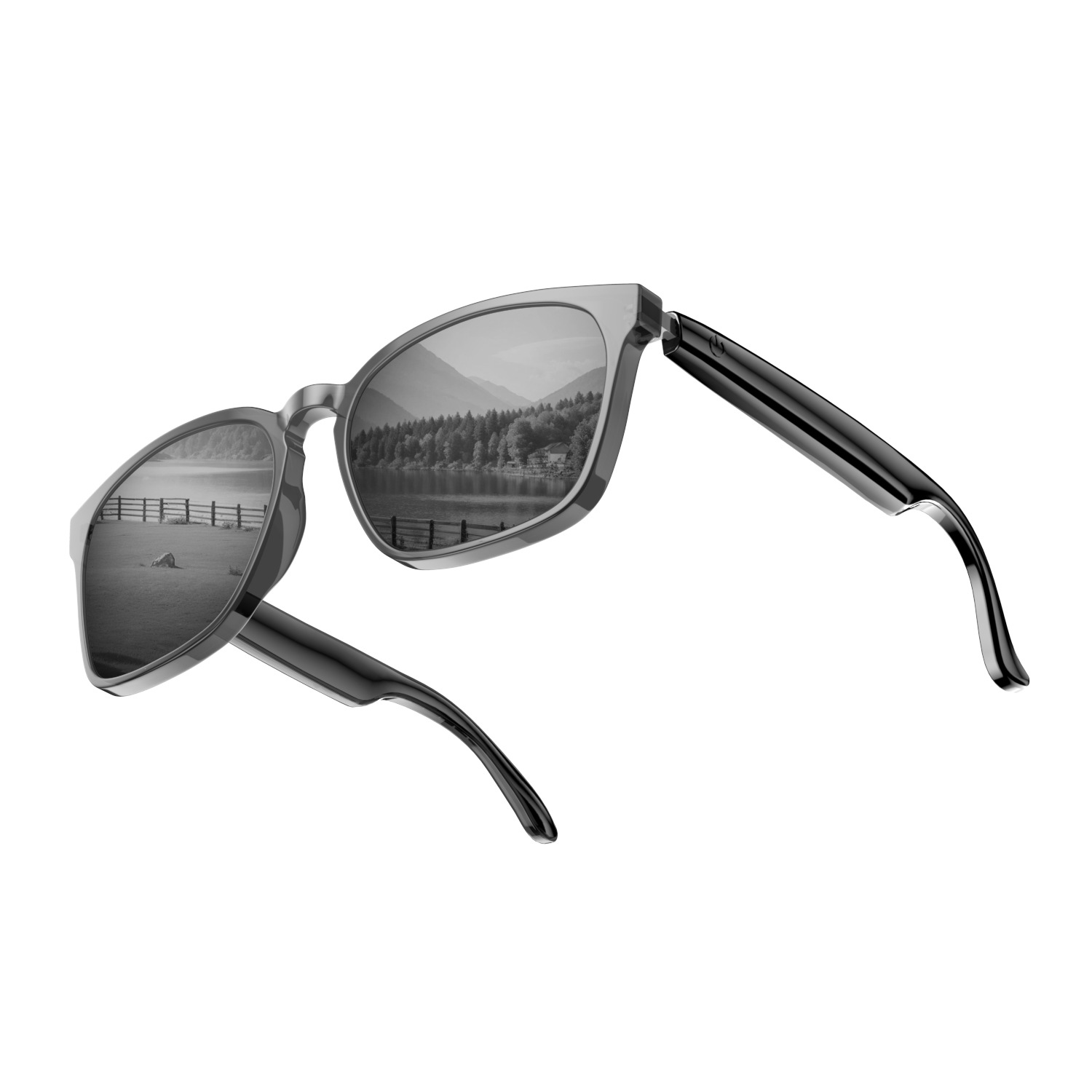 AI Smart Glasses Intelligent Translation Glasses Bluetooth Calling Music Playback Voice Assistant Remote Control Waterproof Audio Glasses Color-Changing Lens Anti-UV Outdoor Driving Smart Sunglasses