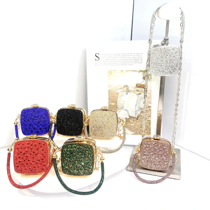 Acrylic Mini Crossbody Bag New Clear Makeup Purse Handbag With Detachable Chain Strap, Cute Small Shoulder Bag For Women Girls Travel Shopping Party, Fashion Cosmetic Storage Pouch Top Handle Satchel