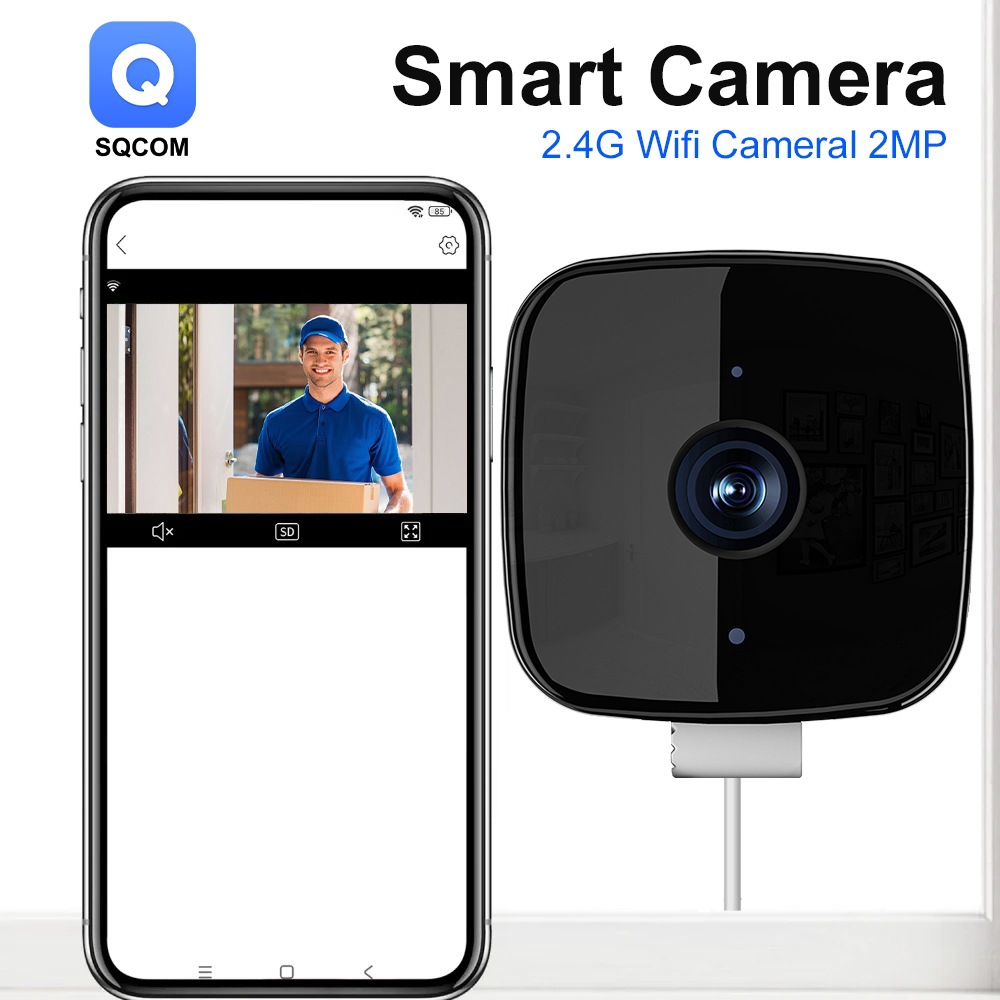 Two-Way Audio Voice Intercom WiFi Surveillance Camera – AI Color Night Vision 1080P Smart Security Camera With WiFi,  Remote Live View, Motion Alert, Indoor Outdoor Home Shop Surveillance