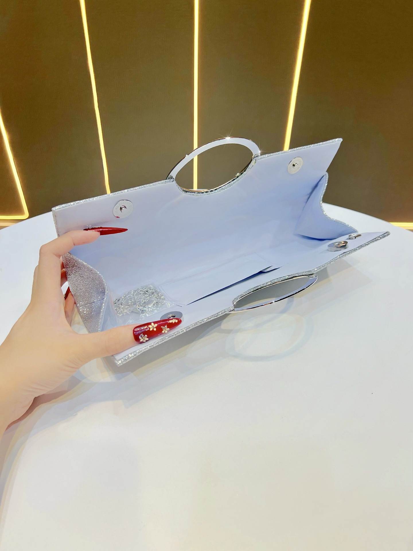 Luxury Rhinestone Evening Handbag For Women 2026 New,Sparkly Sequin Clutch Purse With Chain Shoulder Strap,Elegant Party Wedding Tote Bag,Glamorous Crossbody Shoulder Bag For Banquet Daily Use