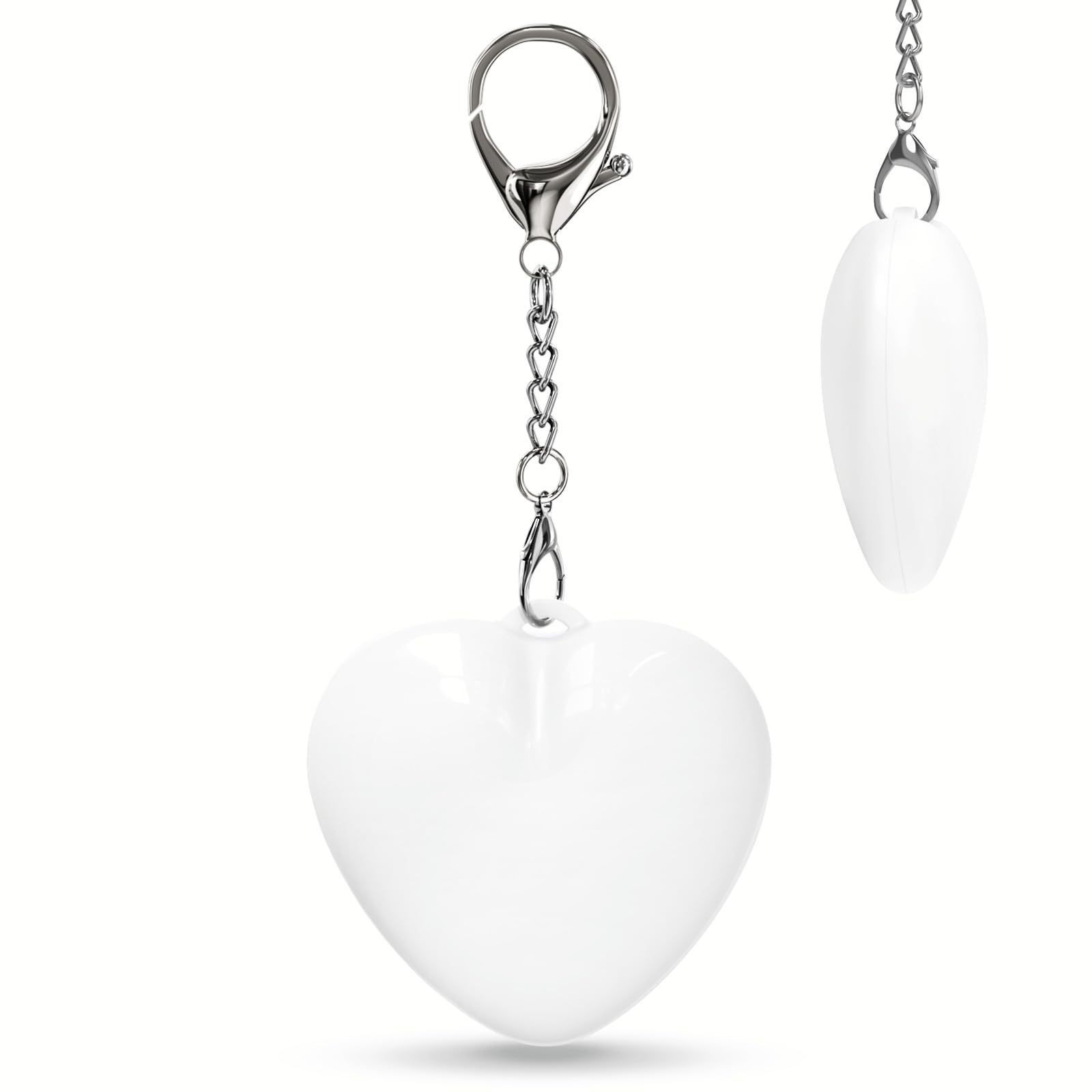 Keychain Heart Shape Touch Sensor LED Night Light, USB Rechargeable Mini Glow Key Ring Bag Hanging Charm For Purse Backpack, Creative Cute Love Shaped Nightlight Key Holder Student Gift Finder Lamp
