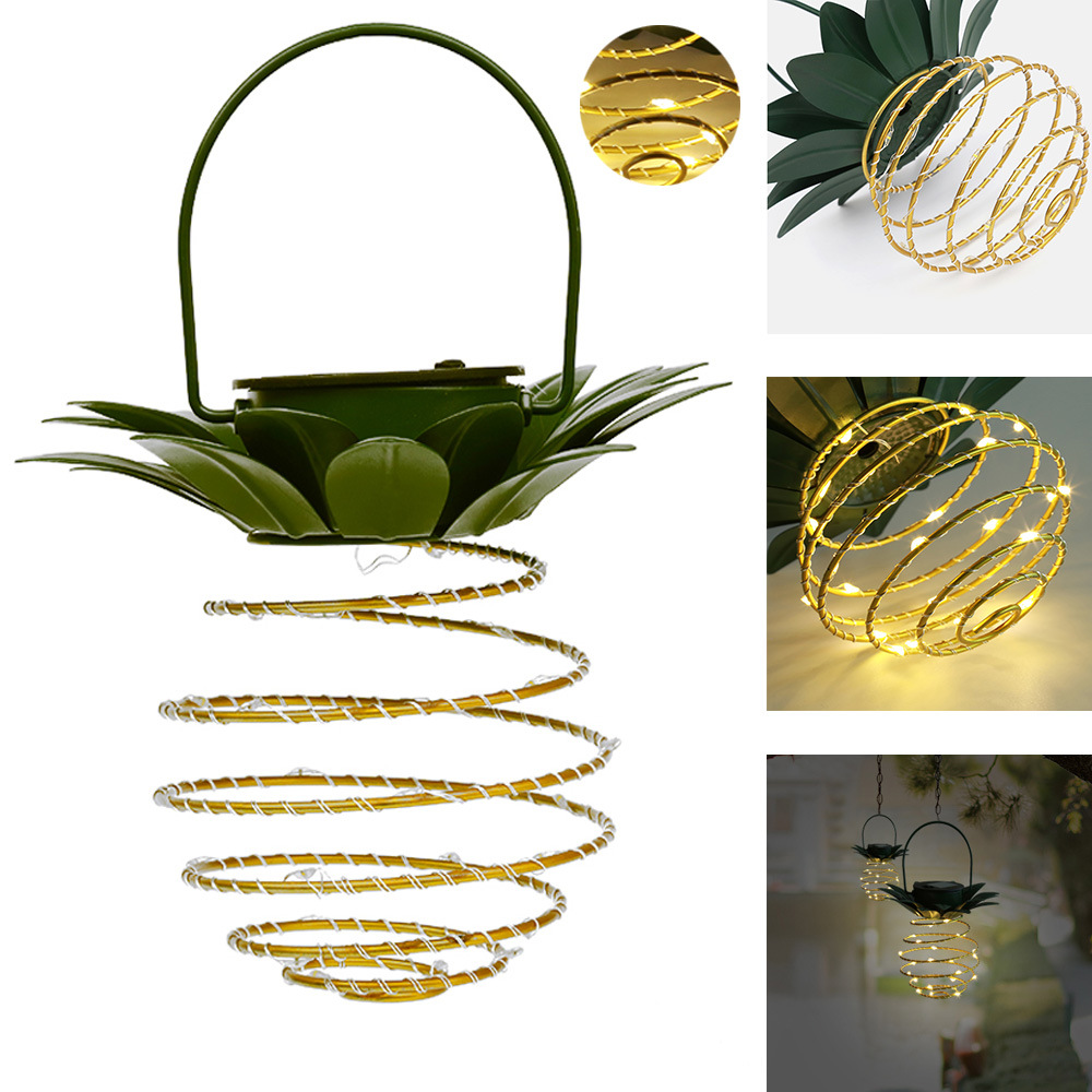 Solar Light Solar Pineapple Lantern LED Light,Outdoor Waterproof Garden Hanging Decor Lamp,Solar Powered Courtyard Patio Party Decorative Lighting,Art Lantern for Garden Corridor Christmas Wedding