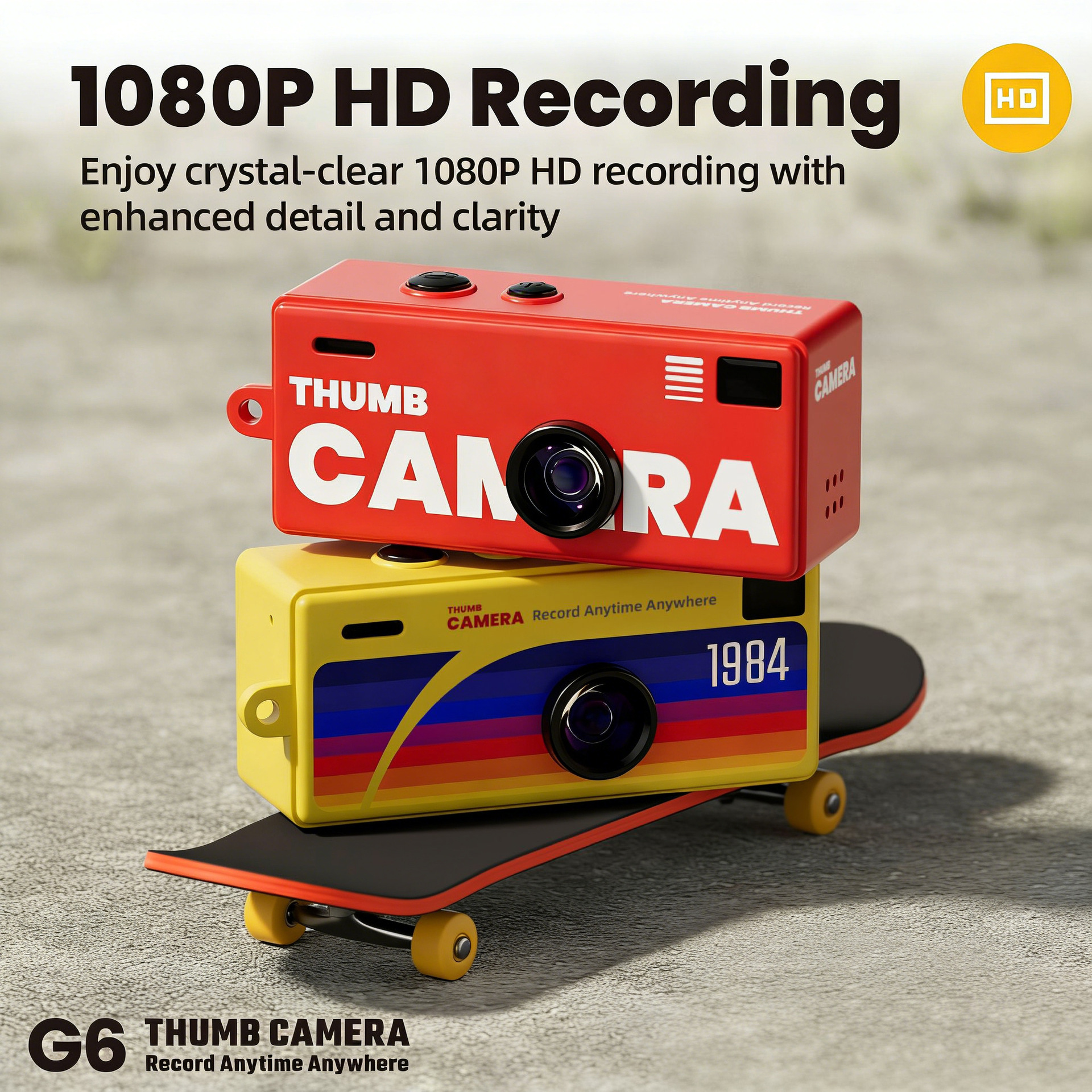 【Free 32GB Card, Card Reader & Adapter】1080P Mini Keychain Camera Thumb Portable Pocket HD Video Recorder 130° Wide Angle, 26g Ultra Light, Wearable Design for Students Kids Outdoor Travel Vlog