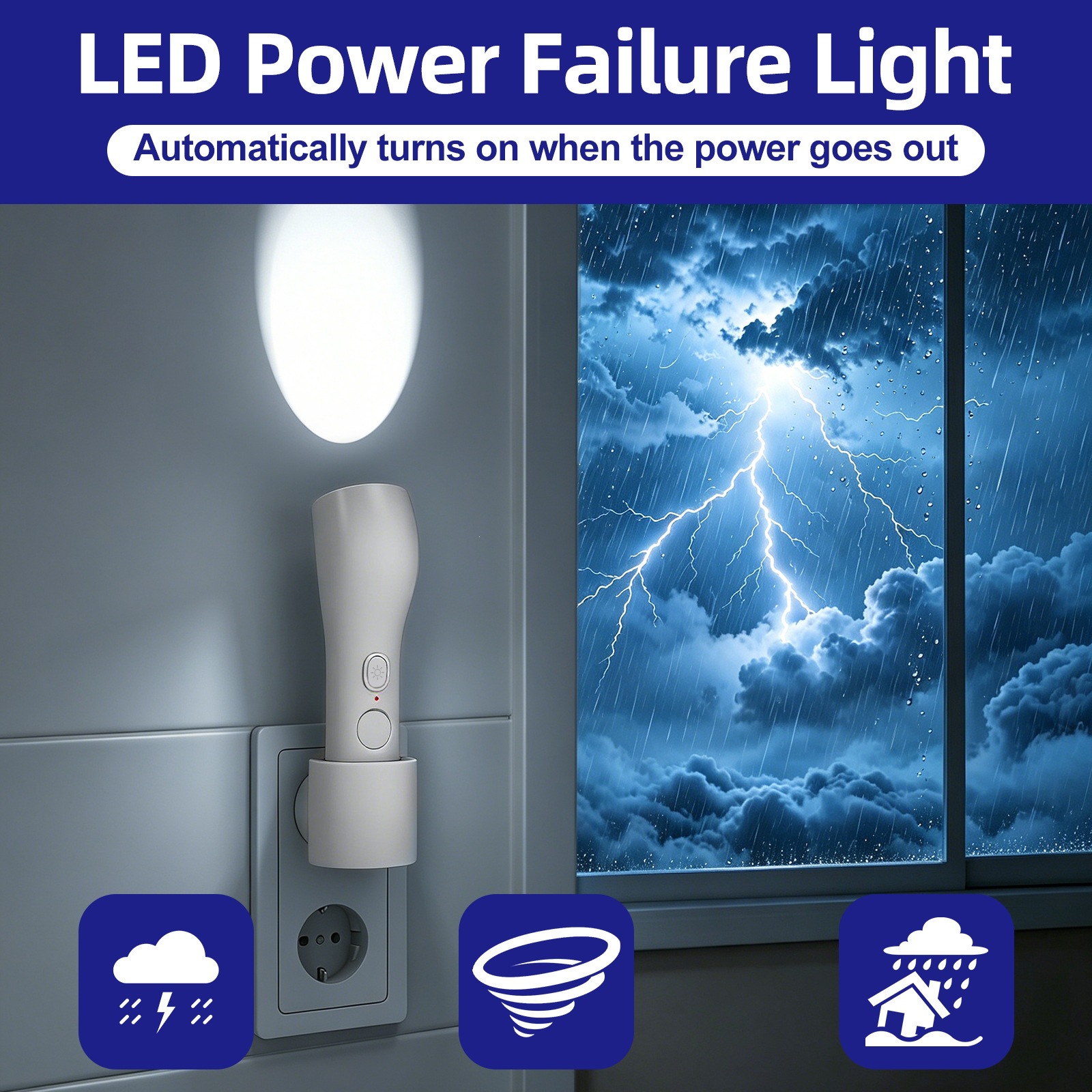 Motion Sensor Light 2-in-1 Motion Sensor Night Light,Rechargeable LED Night Light With Flashlight,Auto-On Human Lnduction Lamp For Bedroom Hallway,Power Failure Emergency Light,Wall Plug-in Nightlight