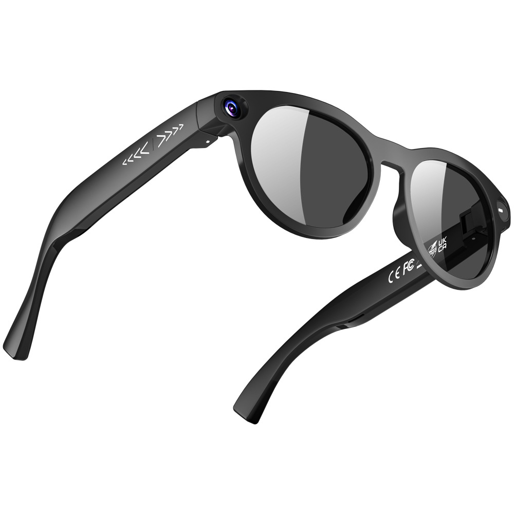 AI Smart Glasses Real Time Translation 140+ Languages, 1080P HD Camera Video Recording Live Streaming, Photochromic Lenses, Voice Assistant, 290mAh Battery Type-C Fast Charging For TikTok YouTube
