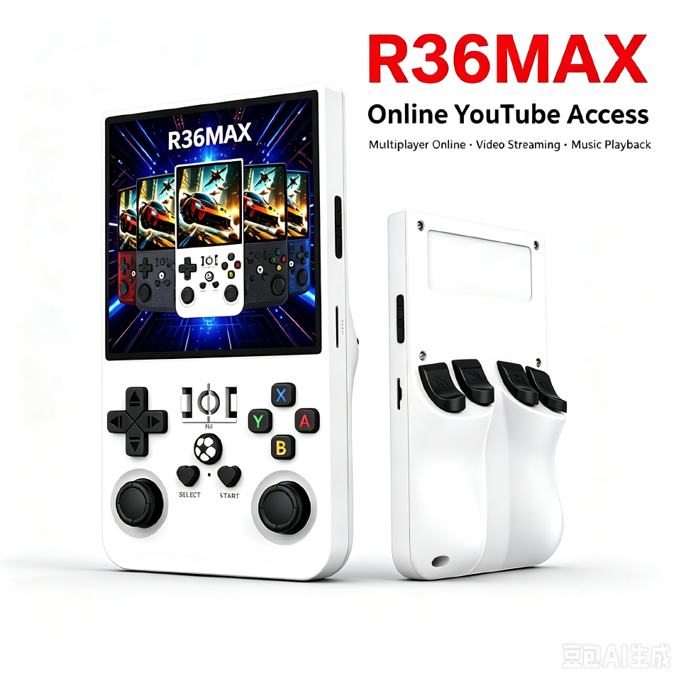 R36MAX Dual System Android Handheld Game Console,HD IPS Screen Retro Video Game Player with WiFi YouTube Support,20000+ Classic Games Pre-Installed,Dual Joystick Portable Gaming Device for Kids Adults