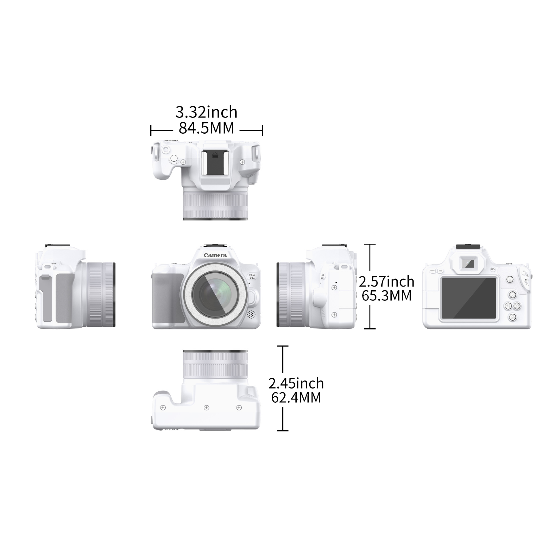 D11 48MP 2K Camera Digital Camera With Rotating Lens Dual Lens Selfie Vlog Camera,16X Digital Zoom Electronic Image Stabilization,OTG Transfer,15 Filters,1000mAh Rechargeable Portable Pocket Camera