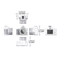 D11 48MP 2K Camera Digital Camera With Rotating Lens Dual Lens Selfie Vlog Camera,16X Digital Zoom Electronic Image Stabilization,OTG Transfer,15 Filters,1000mAh Rechargeable Portable Pocket Camera