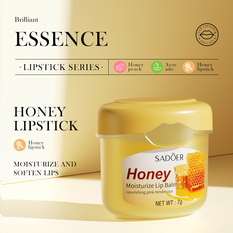 Lip Balm Moisturizing Honey Avocado Peach,Hydrating Repair Dry Chapped Lips,Nourishing Smooth Soften Plump,Long Lasting Waterproof Lip Care Mask For Women Girls,Soft Non-Greasy, Lightweight,All Skin