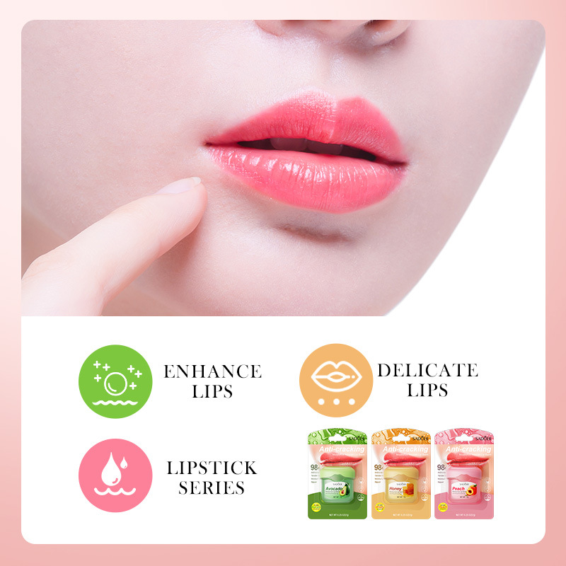 Lip Balm Moisturizing Honey Avocado Peach,Hydrating Repair Dry Chapped Lips,Nourishing Smooth Soften Plump,Long Lasting Waterproof Lip Care Mask For Women Girls,Soft Non-Greasy, Lightweight,All Skin