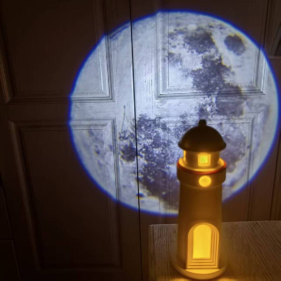 Earth projector LED light smart night light tower light for home, decorative lamp for bedroom,living room, rechargeable light