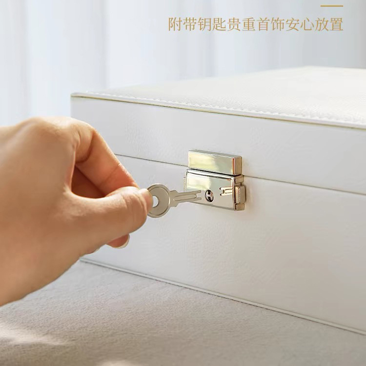 Jewelry Storage Box Organizer Premium PU Leather Jewelry Box for Rings, Earrings, Watches, Necklace, Bracelet. Wedding Gifts for Women/Ladies/Girls