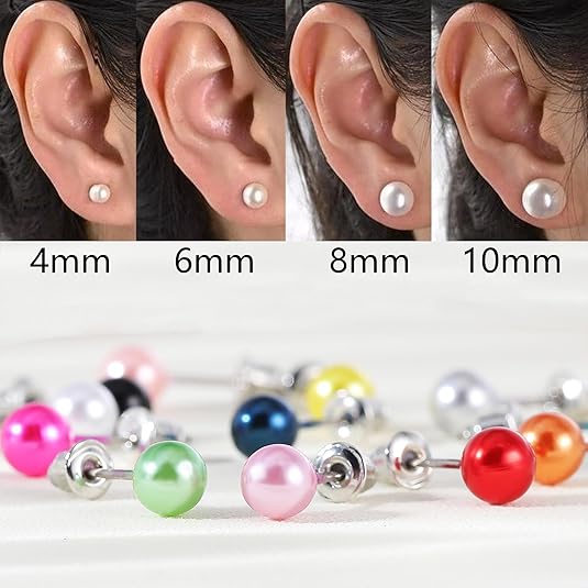 15 pairs pearl earrings jewelry set for women/Girls/Female/Ladies, Gifts for Women, earrings set jewelry accessories for Dairy official outfit