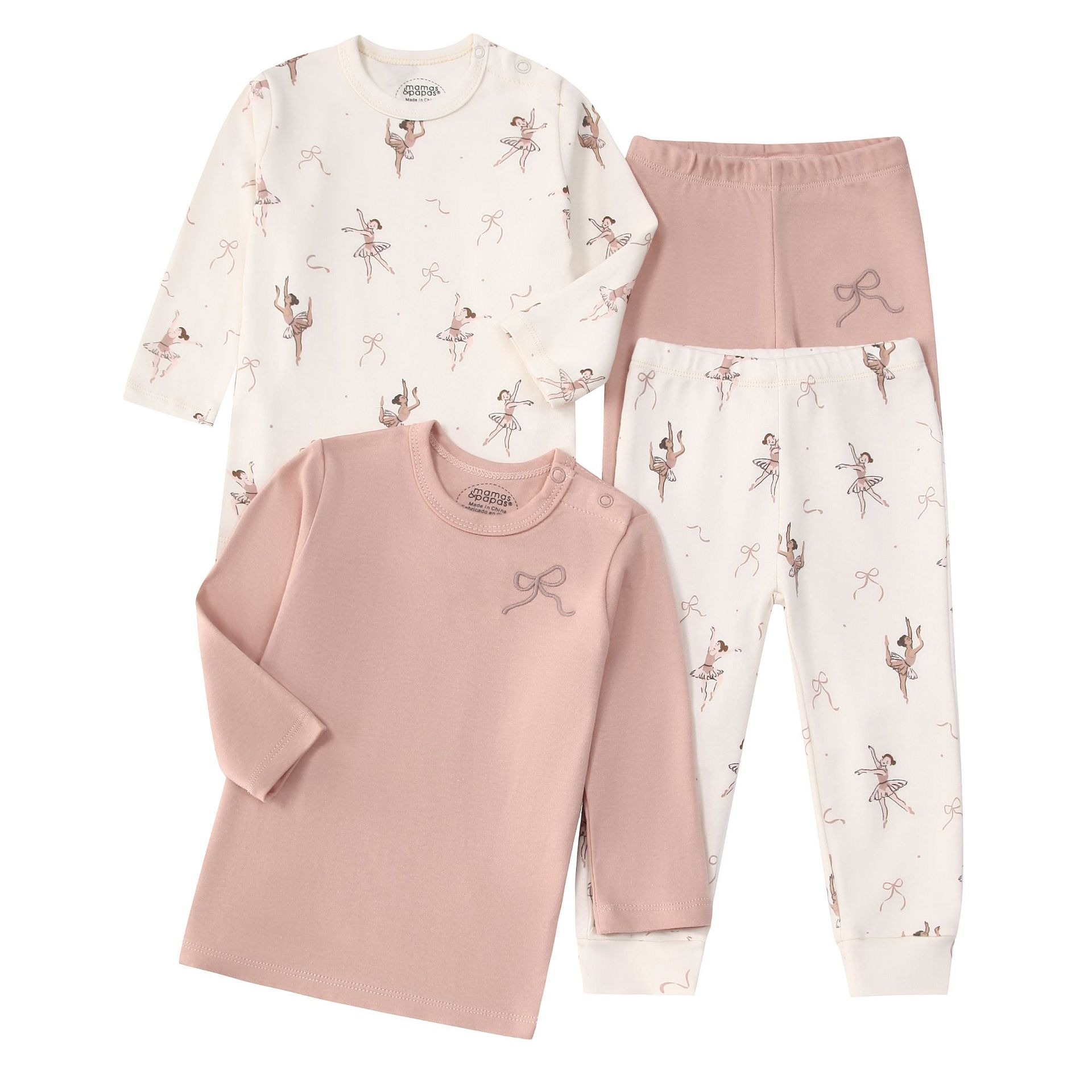 4pcs/lots Long Sleeve Baby Bodysuits Toddler Long-sleeve Tops, T-shirts, Long Pants, Cotton Romper Clothes Sets Unisex Baby Girl Boys Clothes Long Sleeve Cartoon Print Ropa Clothes 12-60M