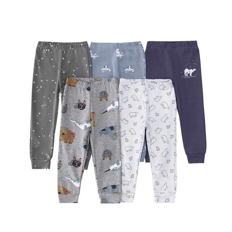 5pcs/lots Toddler Long Pants Baby Long Pants Baby Bottoms Clothes For Newborn 9M-60M Toddler Pants Cotton Printed Long Pants for Baby