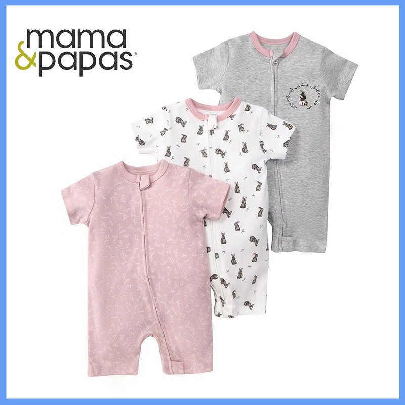 3pcs/lots Short Sleeve Baby Romper Bodysuits Newborn Cotton Romper Clothes Sets Baby Girl Boy Clothes Cartoon Print Ropa Jumpsuits Baby Clothes 6M-24M