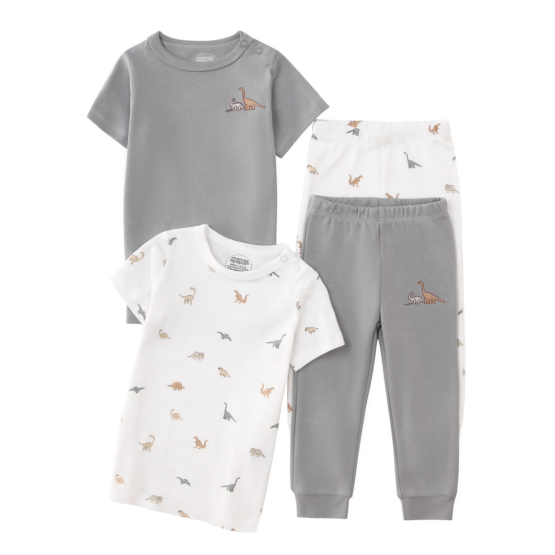4pcs/lots Short Sleeve Baby Bodysuits Toddler Short-sleeve Tops, T-shirts, Long Pants, Cotton Romper Clothes Sets Unisex Baby Girl Boys Clothes Short  Sleeve Cartoon Print Ropa Clothes 12-60M