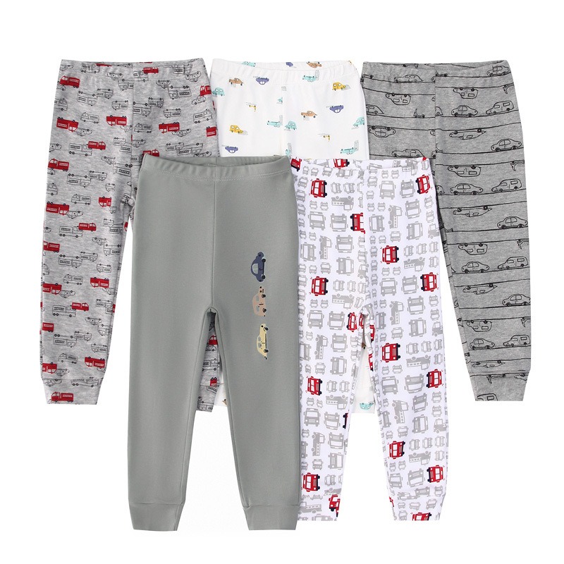 5pcs/lots Toddler Long Pants Baby Long Pants Baby Bottoms Clothes For Newborn 9M-60M Toddler Pants Cotton Printed Long Pants for Baby 12M-60M
