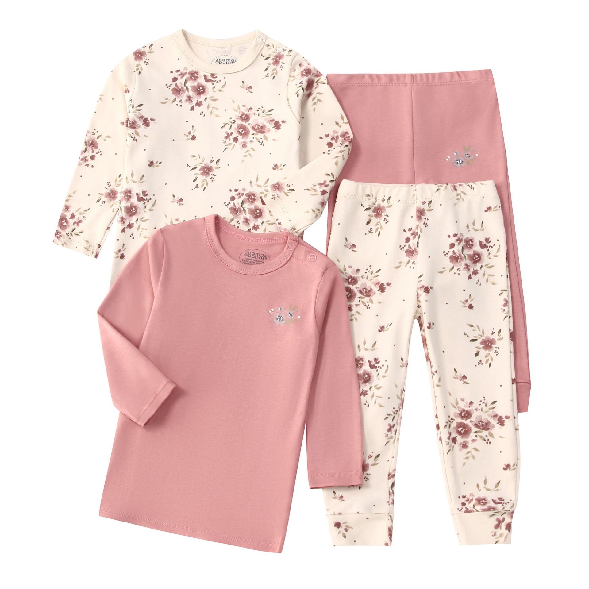 4pcs/lots Long Sleeve Baby Bodysuits Toddler Long-sleeve Tops, T-shirts, Long Pants, Cotton Romper Clothes Sets Unisex Baby Girl Boys Clothes Long Sleeve Cartoon Print Ropa Clothes 12-60M