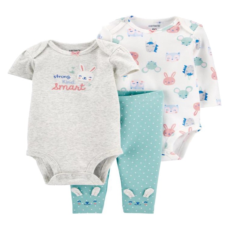 3pcs/lots Long Sleeve/Short Sleeve Baby Romper Bodysuits Newborn Cotton Romper Clothes Sets Unisex Baby Girl Clothes Cartoon Print Ropa Jumpsuits Clothes 6M-24M