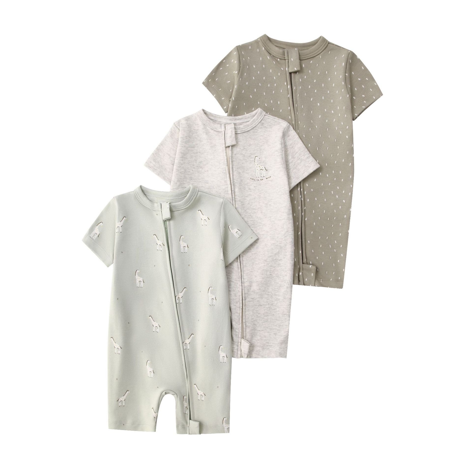 3pcs/lots Short Sleeve Baby Romper Bodysuits Newborn Cotton Romper Clothes Sets Baby Girl Boy Clothes Cartoon Ropa Jumpsuits Baby Clothes 6M-24M