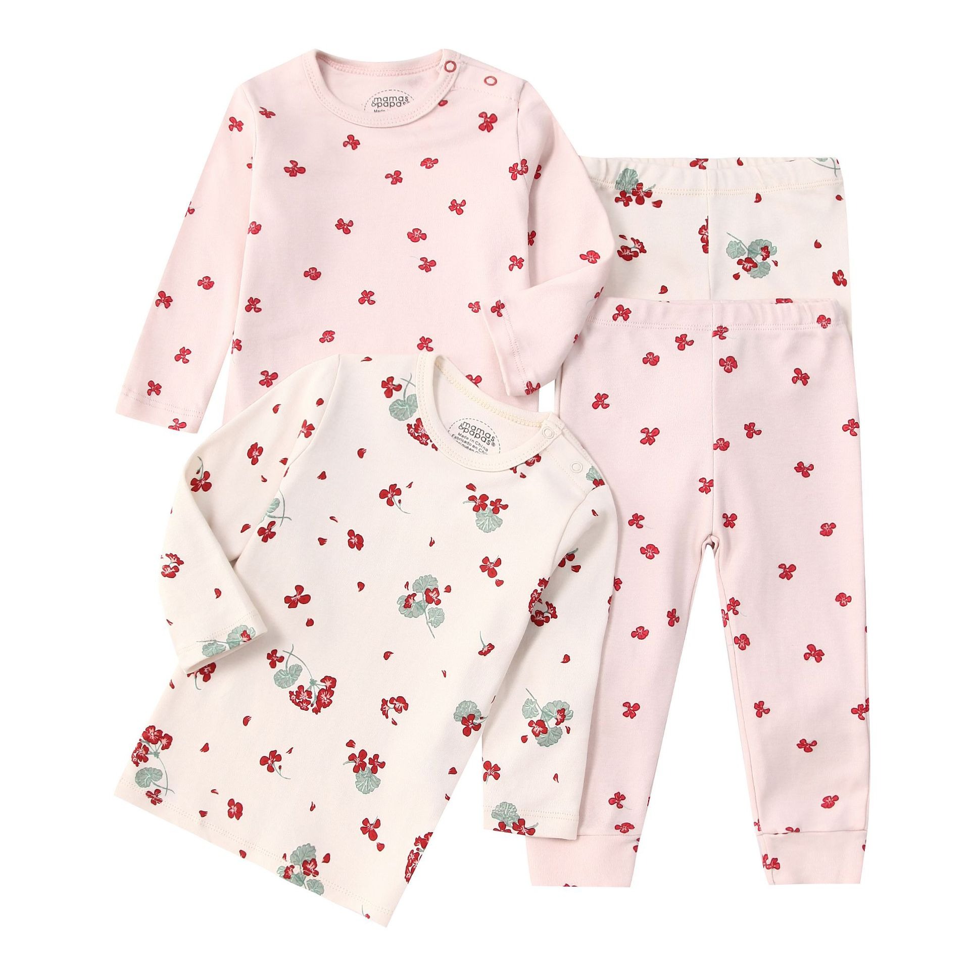 4pcs/lots Long Sleeve Baby Bodysuits Toddler Long-sleeve Tops, T-shirts, Long Pants, Cotton Romper Clothes Sets Unisex Baby Girl Boys Clothes Long Sleeve Cartoon Print Ropa Clothes 12-60M