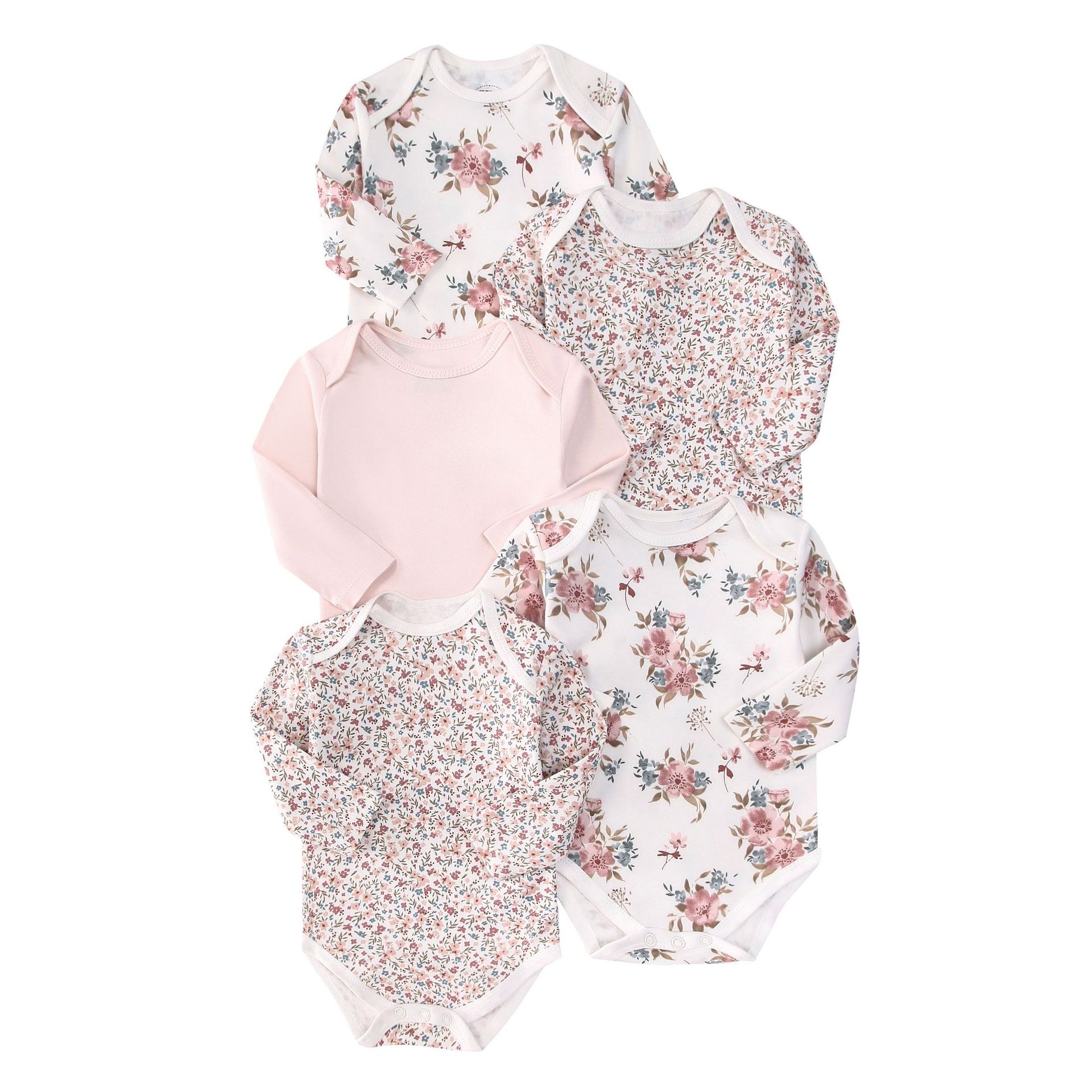 5pcs/lots Long Sleeve Baby Romper Bodysuits Newborn Cotton Romper Clothes Sets Unisex Baby Girl Clothes Long Sleeve Cartoon Print Ropa Jumpsuits Clothes 3-24M