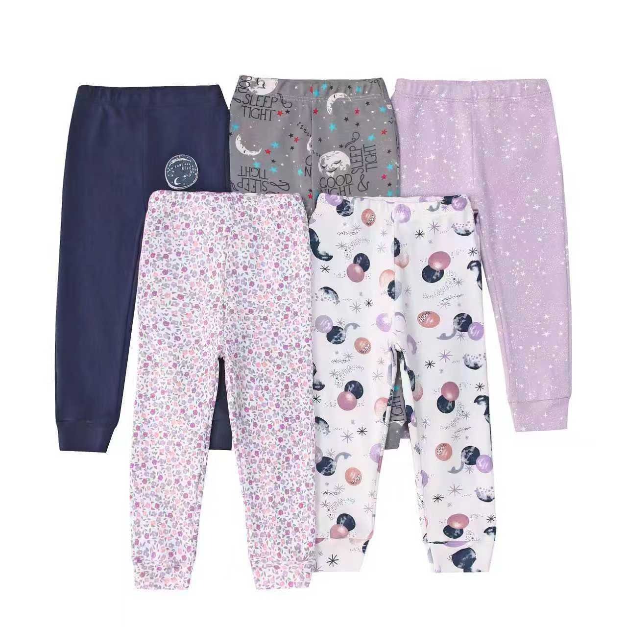 5pcs/lots Toddler Long Pants Baby Long Pants Baby Bottoms Clothes For Newborn 9M-60M Toddler Pants Cotton Printed Long Pants for Baby 12M-60M