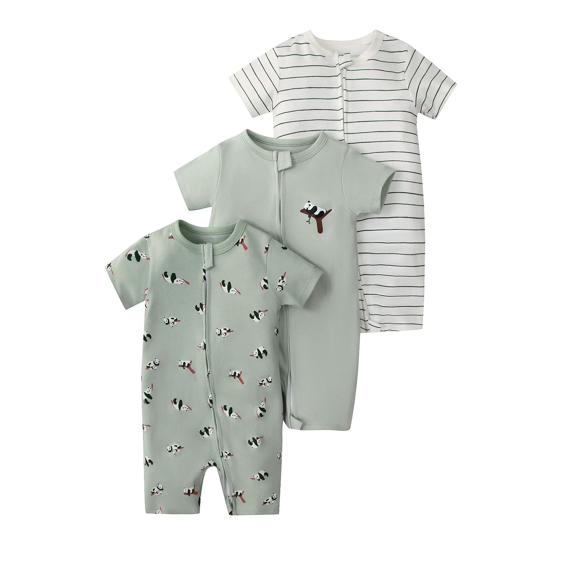 3pcs/lots Short Sleeve Baby Romper Bodysuits Newborn Cotton Romper Clothes Sets Baby Girl Boy Clothes Cartoon Ropa Jumpsuits Baby Clothes 6M-24M