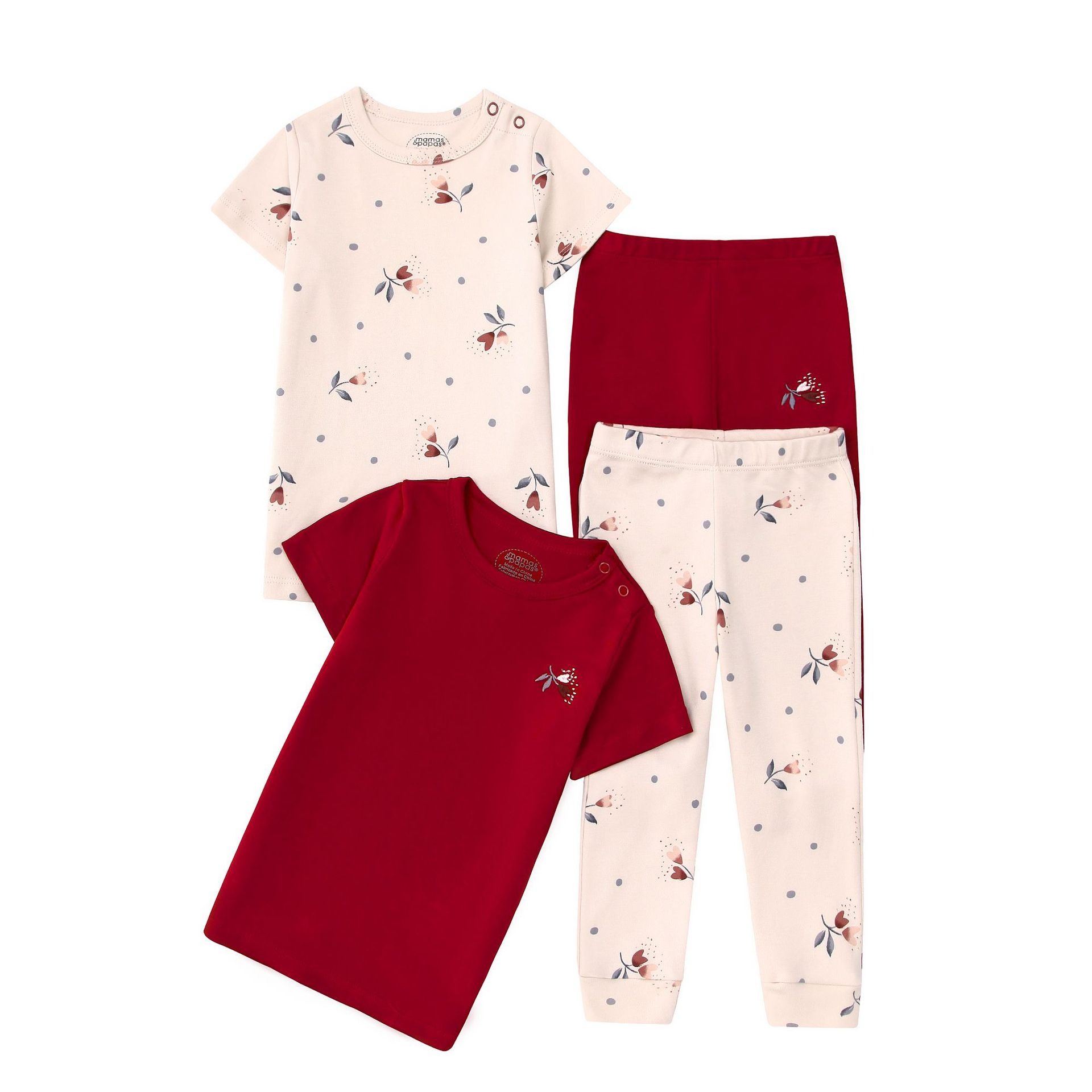 4pcs/lots Short Sleeve Baby Bodysuits Toddler Short-sleeve Tops, T-shirts, Long Pants, Cotton Romper Clothes Sets Unisex Baby Girl Boys Clothes Short  Sleeve Cartoon Print Ropa Clothes 12-60M