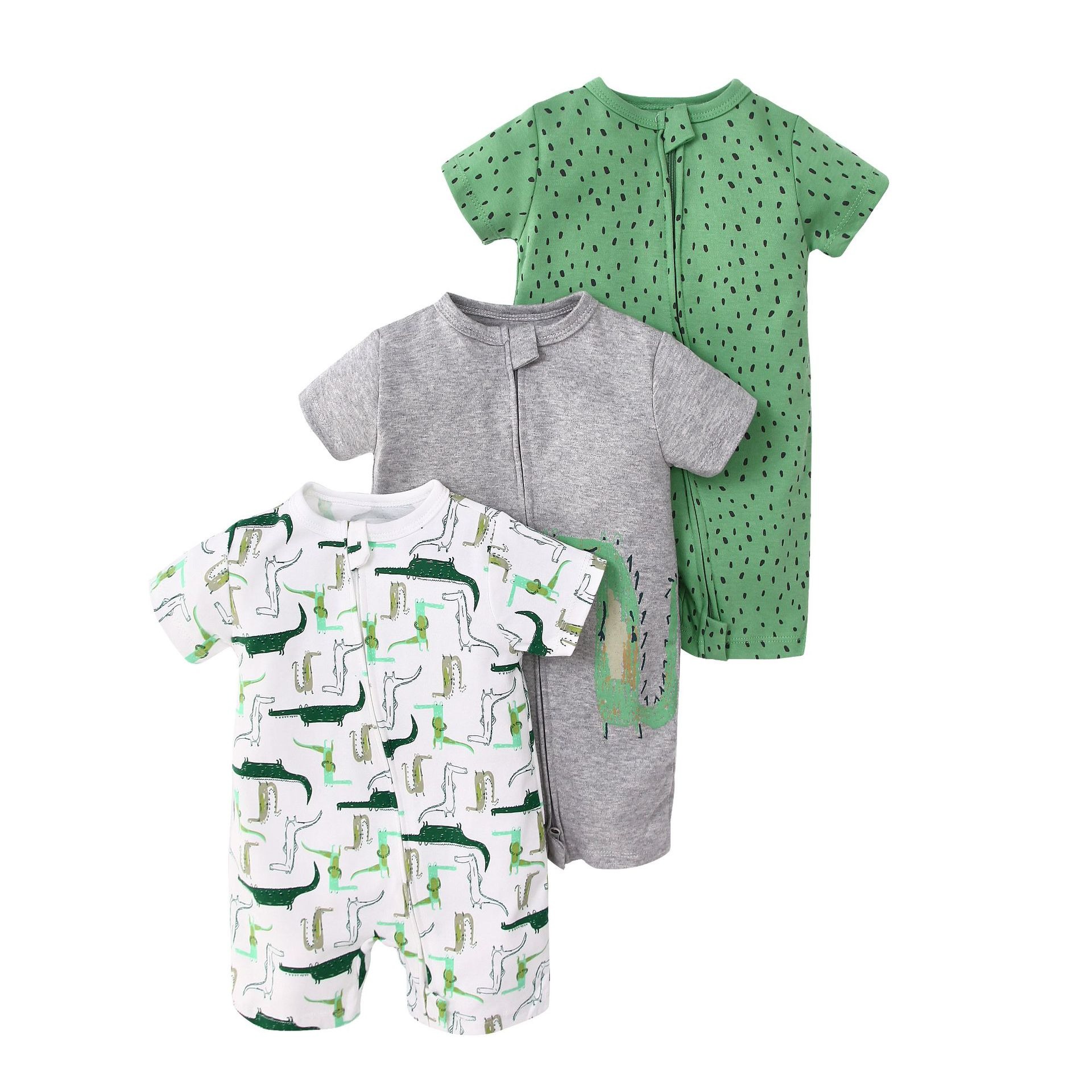 3pcs/lots Short Sleeve Baby Romper Bodysuits Newborn Cotton Romper Clothes Sets Baby Girl Boy Clothes Cartoon Ropa Jumpsuits Baby Clothes 6M-24M