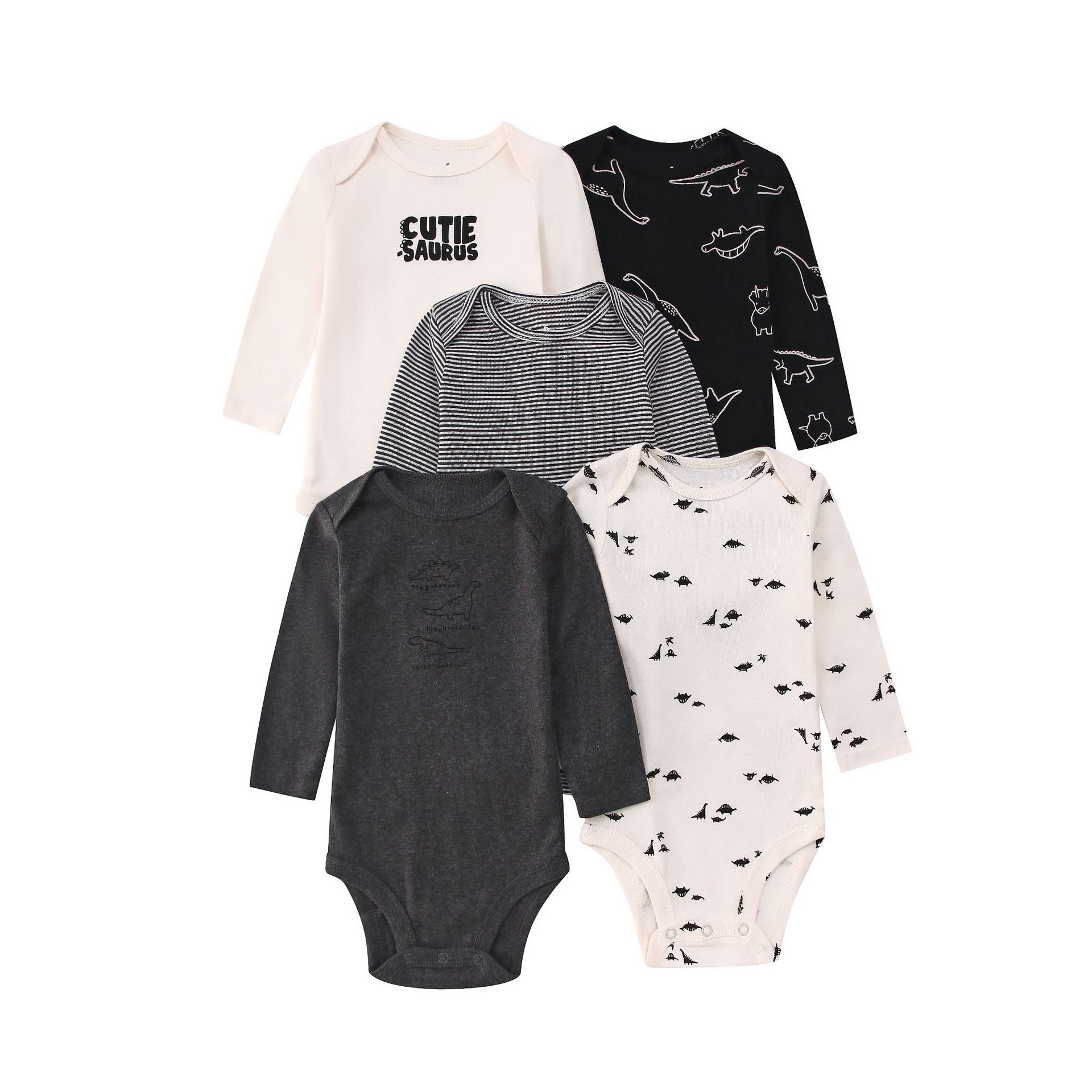 5pcs/lots Long Sleeve Baby Romper Bodysuits Newborn Cotton Romper Clothes Sets Unisex Baby Girl Clothes Long Sleeve Cartoon Print Ropa Jumpsuits Clothes 6-9M