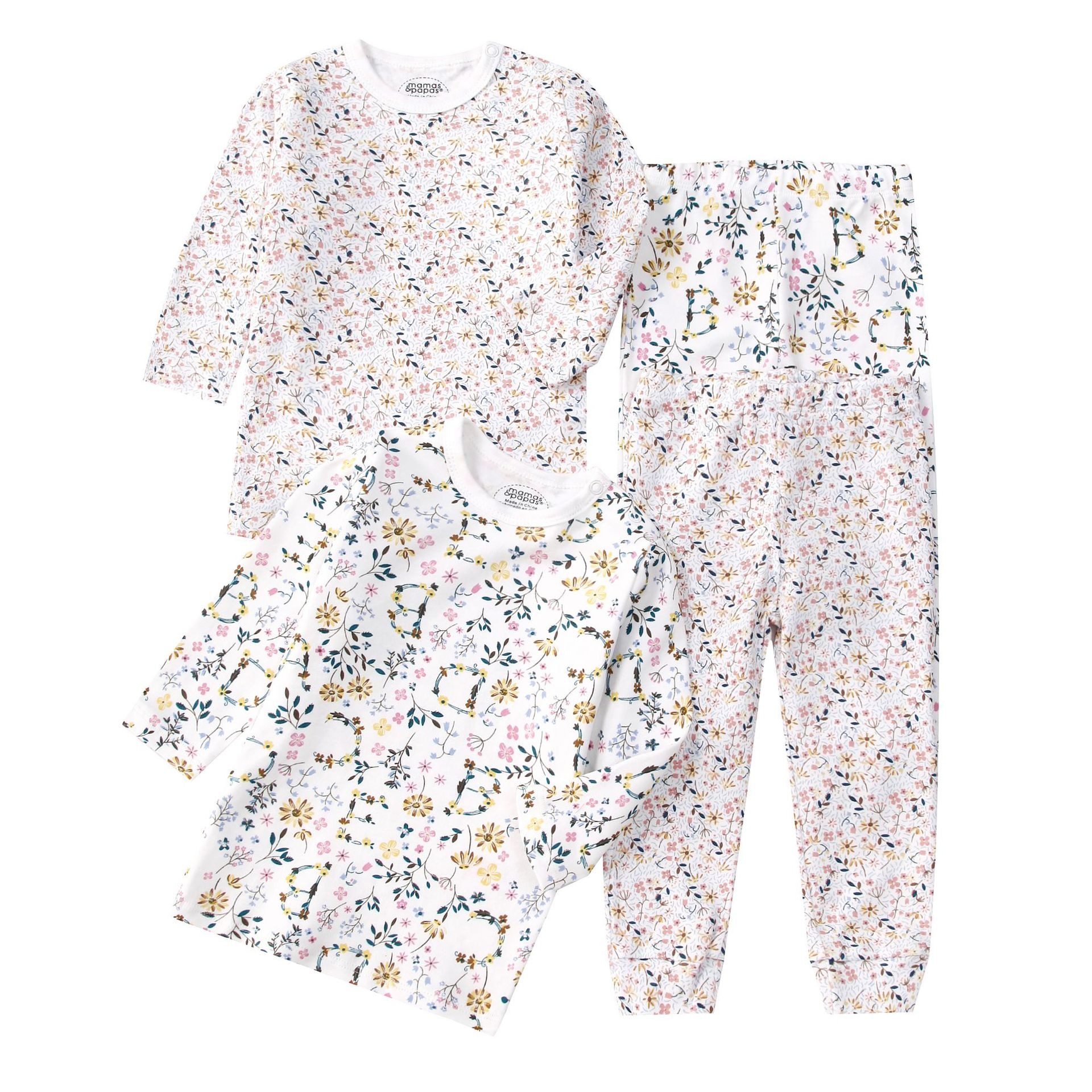 4pcs/lots Long Sleeve Baby Bodysuits Toddler Long-sleeve Tops, T-shirts, Long Pants, Cotton Romper Clothes Sets Unisex Baby Girl Boys Clothes Long Sleeve Cartoon Print Ropa Clothes 12-60M