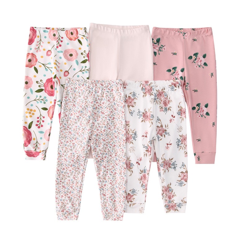 5pcs/lots Toddler Long Pants Baby Long Pants Baby Bottoms Clothes For Newborn 9M-60M Toddler Pants Cotton Printed Long Pants for Baby