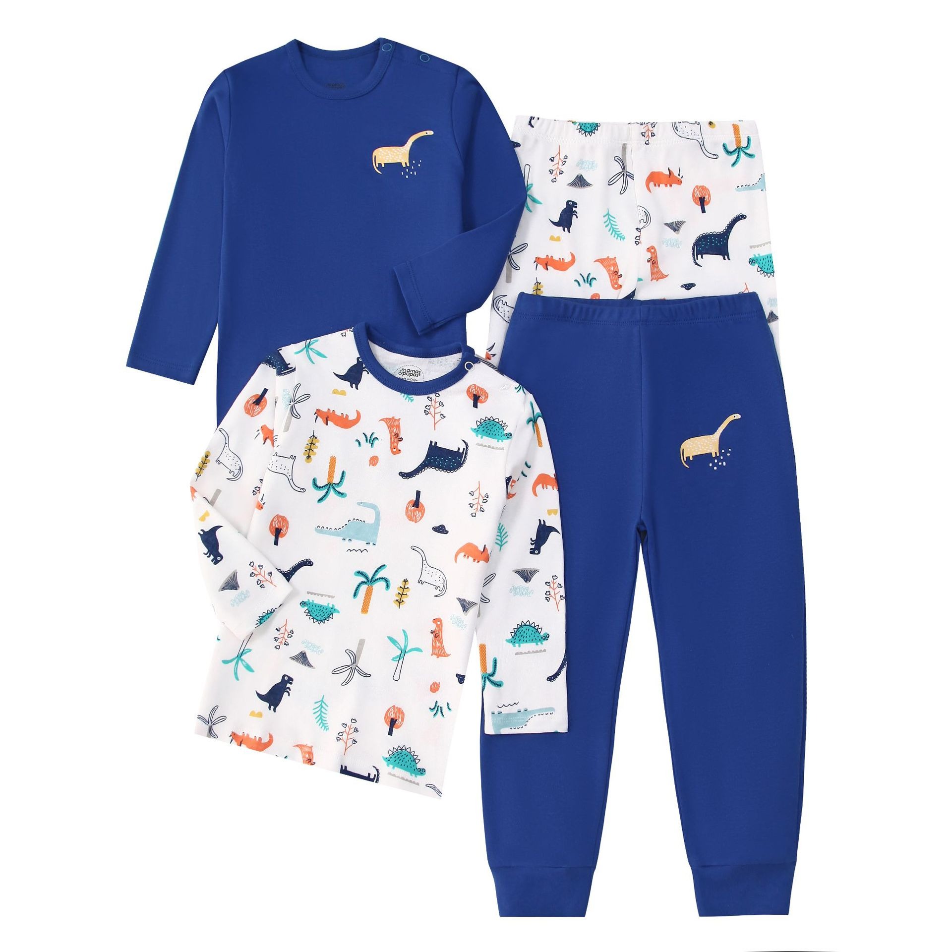 4pcs/lots Long Sleeve Baby Bodysuits Toddler Long-sleeve Tops, T-shirts, Long Pants, Cotton Romper Clothes Sets Unisex Baby Girl Boys Clothes Long Sleeve Cartoon Print Ropa Clothes 12-60M
