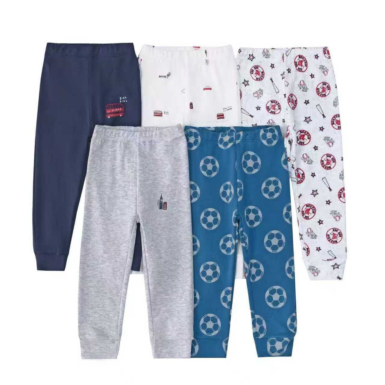 5pcs/lots Toddler Long Pants Baby Long Pants Baby Bottoms Clothes For Newborn 9M-60M Toddler Pants Cotton Printed Long Pants for Baby 12M-60M
