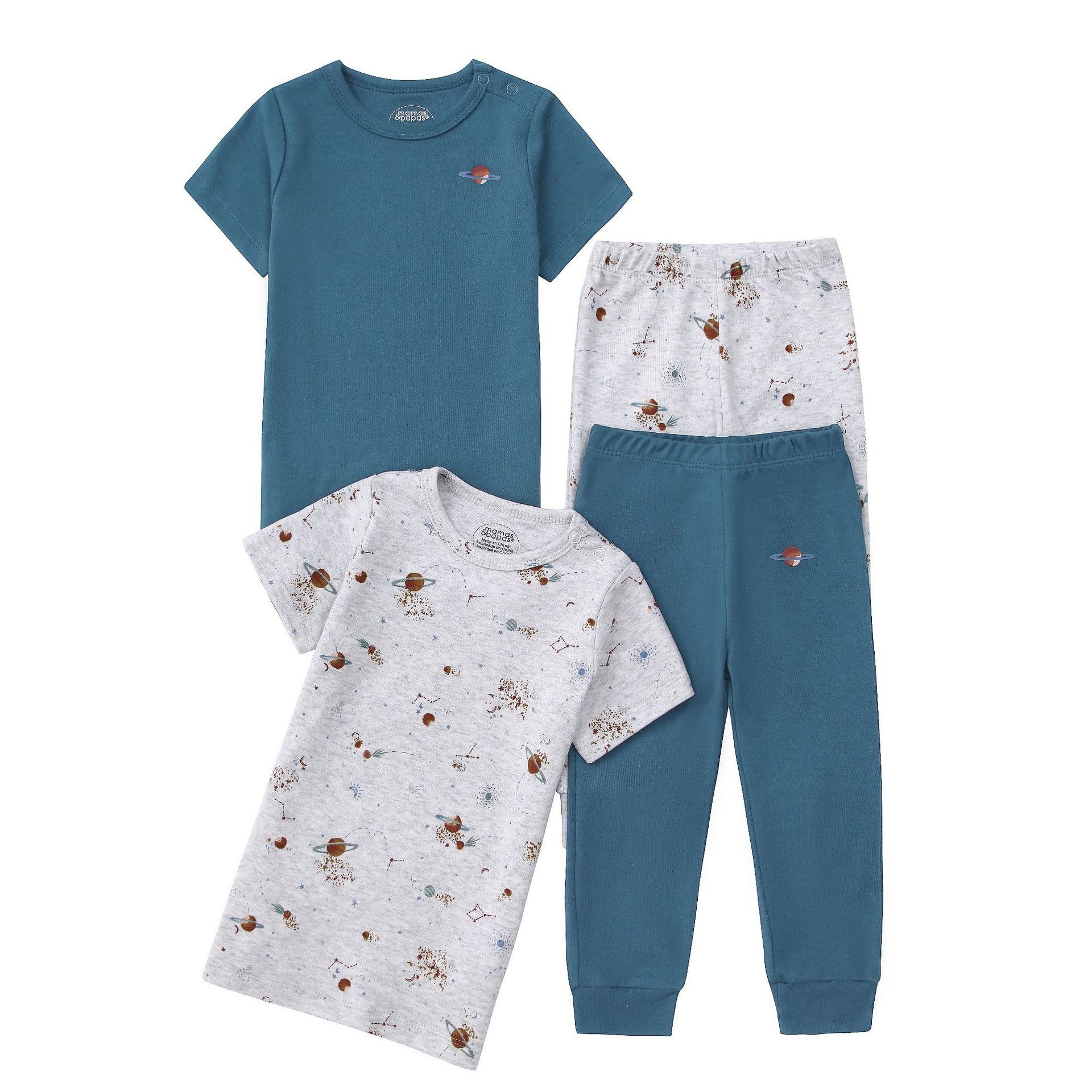 4pcs/lots Short Sleeve Baby Bodysuits Toddler Short-sleeve Tops, T-shirts, Long Pants, Cotton Romper Clothes Sets Unisex Baby Girl Boys Clothes Short  Sleeve Cartoon Print Ropa Clothes 12-60M