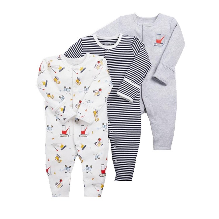 3pcs/lots Newborn Baby Romper Long Sleeve Baby Romper Bodysuits for Baby Cotton Clothes Sets for Baby Girl Boy Clothes Cartoon Jumpsuits Baby Clothes