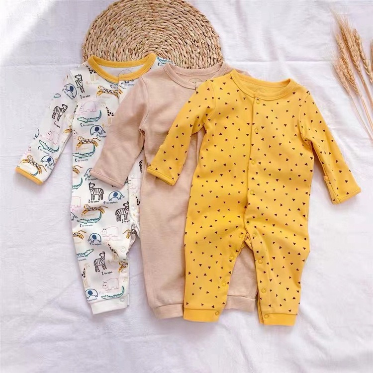3pcs/lots Newborn Baby Romper Long Sleeve Baby Romper Bodysuits for Baby Cotton Clothes Sets for Baby Girl Boy Clothes Cartoon Jumpsuits Baby Clothes