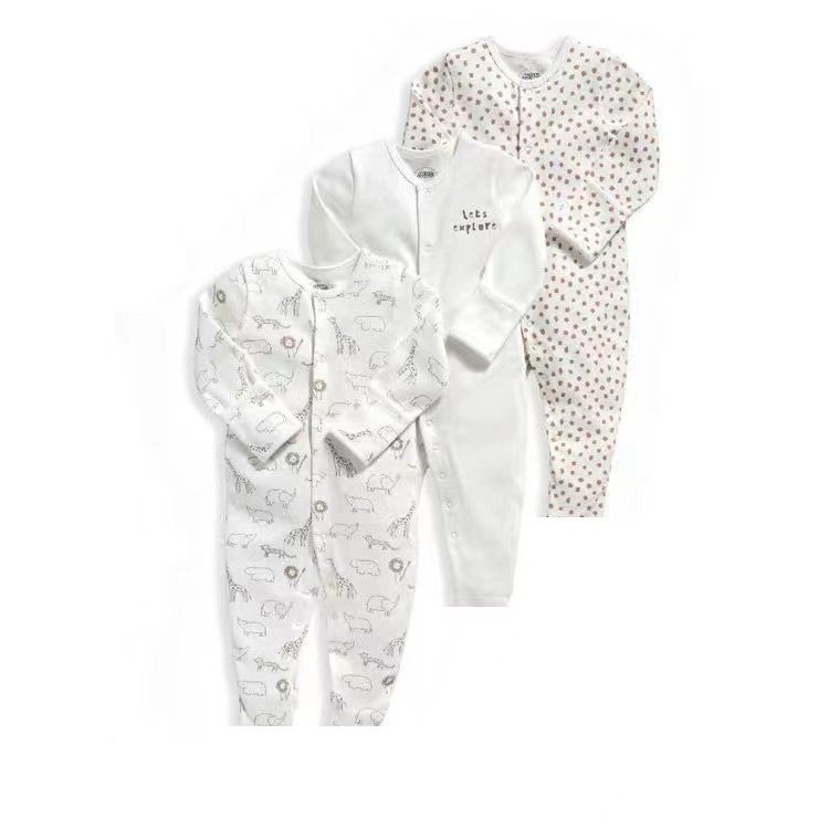 3pcs/lots Newborn Baby Romper Long Sleeve Baby Bodysuits Romper for Baby Cotton Clothes Sets for Baby Girl Boy Clothes Cartoon Jumpsuits Baby Clothes