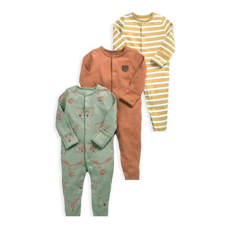 3pcs/lots Long Sleeve Romper Baby Bodysuits Newborn Cotton Romper Clothes Sets Baby Girl Boy Clothes Cartoon Ropa Jumpsuits Baby Clothes 6M-24M