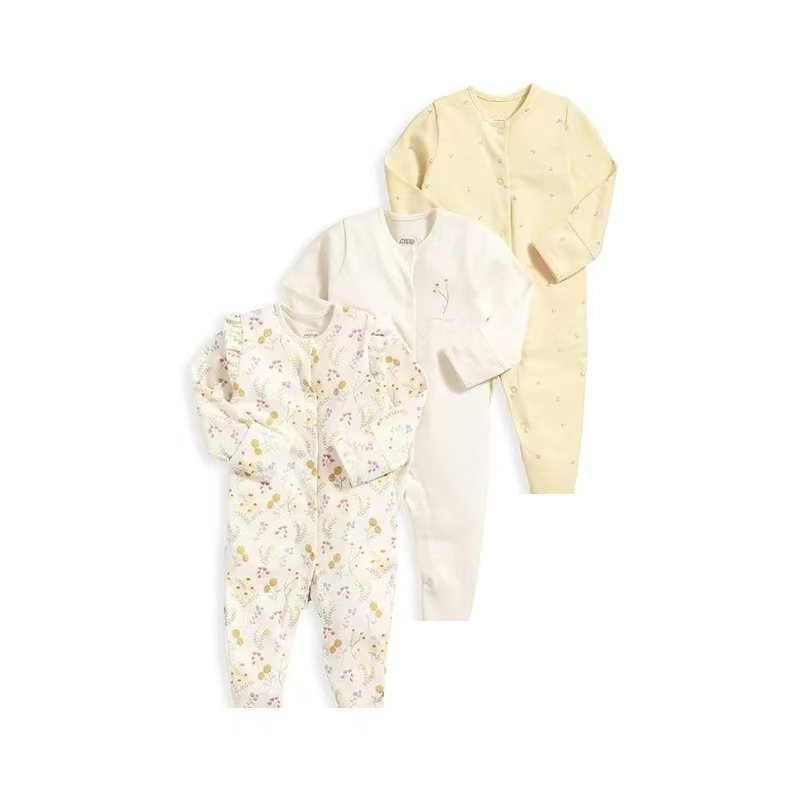 3pcs/lots Newborn Baby Romper Long Sleeve Baby Bodysuits Romper for Baby Cotton Clothes Sets for Baby Girl Boy Clothes Cartoon Jumpsuits Baby Clothes
