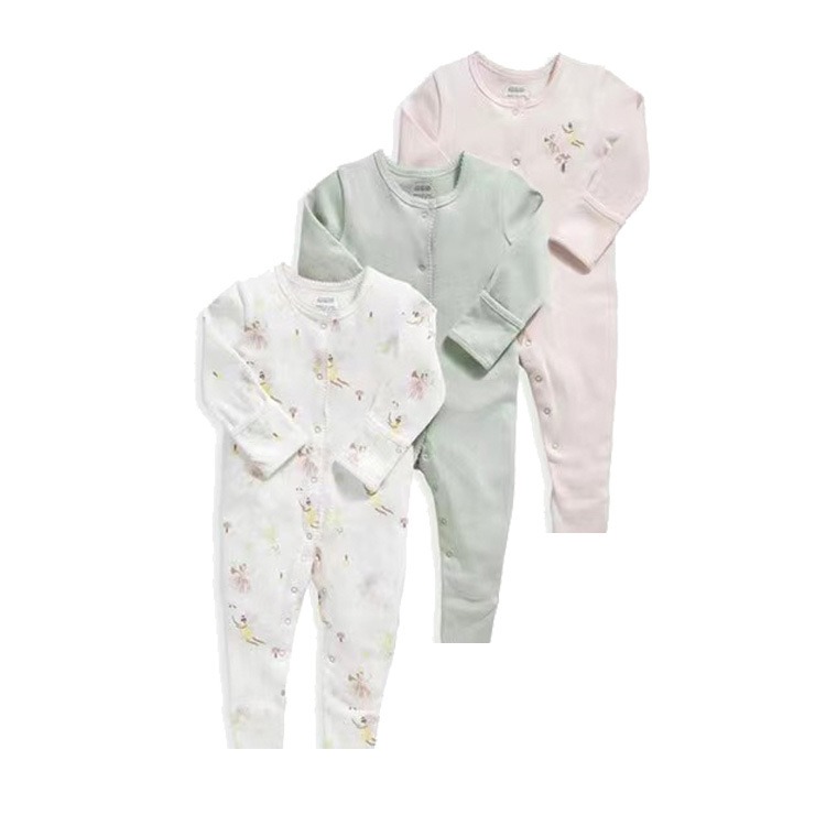 3pcs/lots Newborn Baby Romper Long Sleeve Baby Bodysuits Romper for Baby Cotton Clothes Sets for Baby Girl Boy Clothes Cartoon Ropa Jumpsuits Baby Clothes