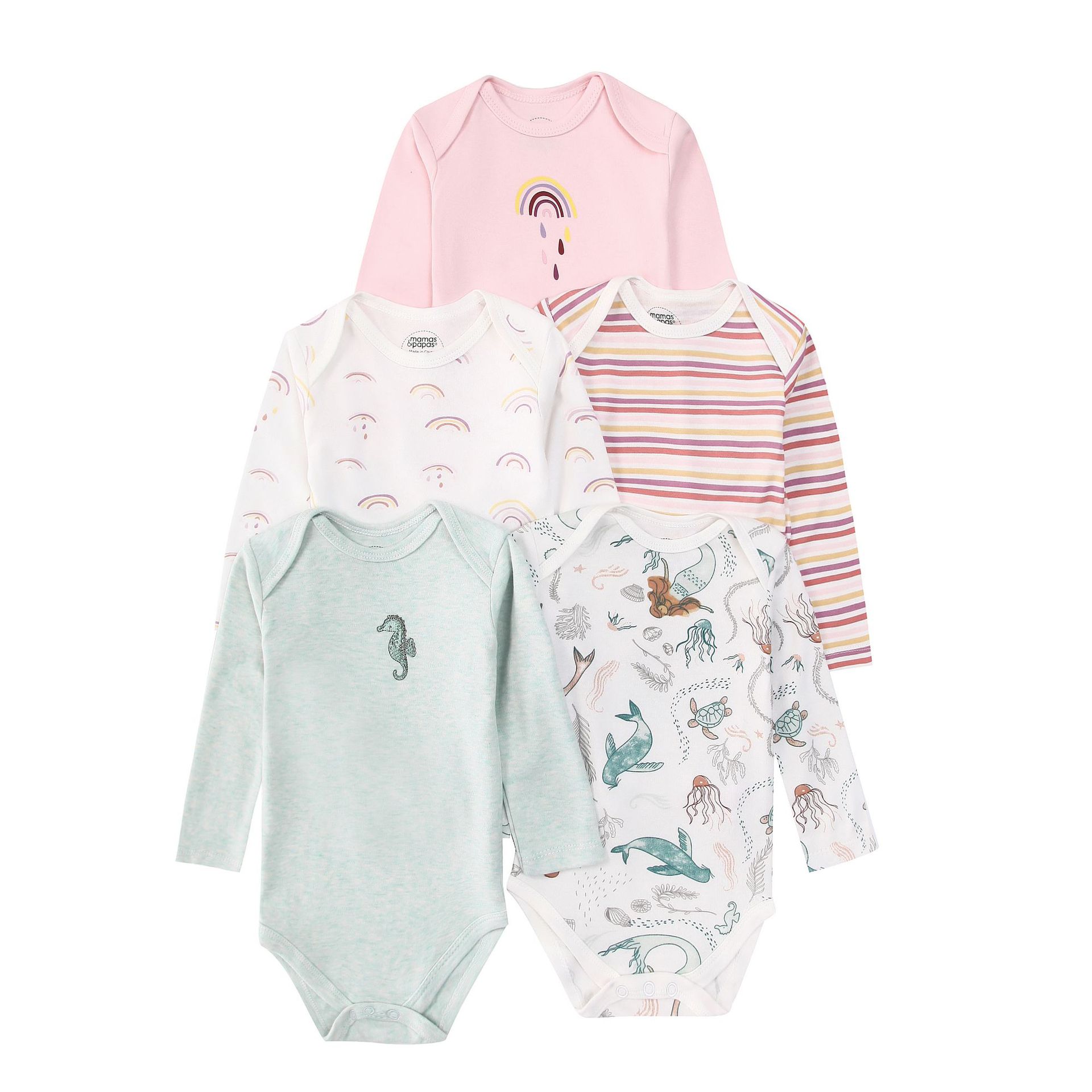 5pcs/lots Long Sleeve Romper Baby Bodysuits Newborn Cotton Romper Clothes Sets Baby Girl Boy Clothes Cartoon Ropa Jumpsuits Baby Clothes 6M-24M