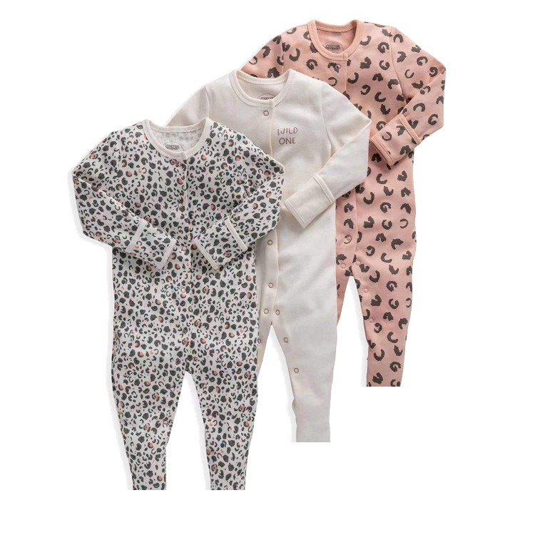 3pcs/lots Newborn Baby Romper Long Sleeve Baby Bodysuits Romper for Baby Cotton Clothes Sets for Baby Girl Boy Clothes Cartoon Ropa Jumpsuits Baby Clothes