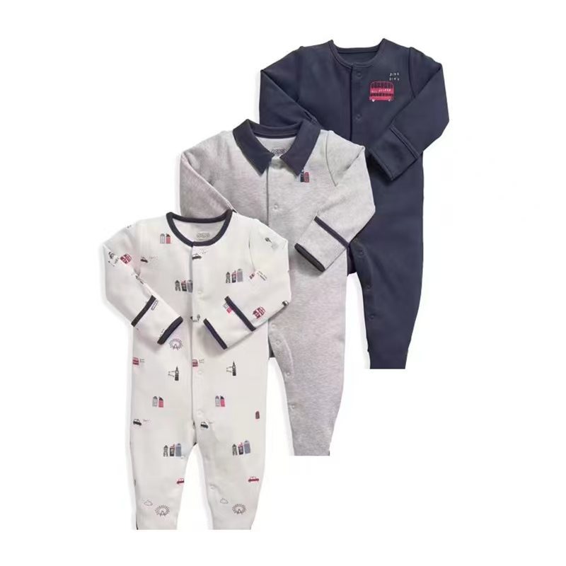 3pcs/lots Newborn Baby Romper Long Sleeve Baby Bodysuits Romper for Baby Cotton Clothes Sets for Baby Girl Boy Clothes Cartoon Jumpsuits Baby Clothes