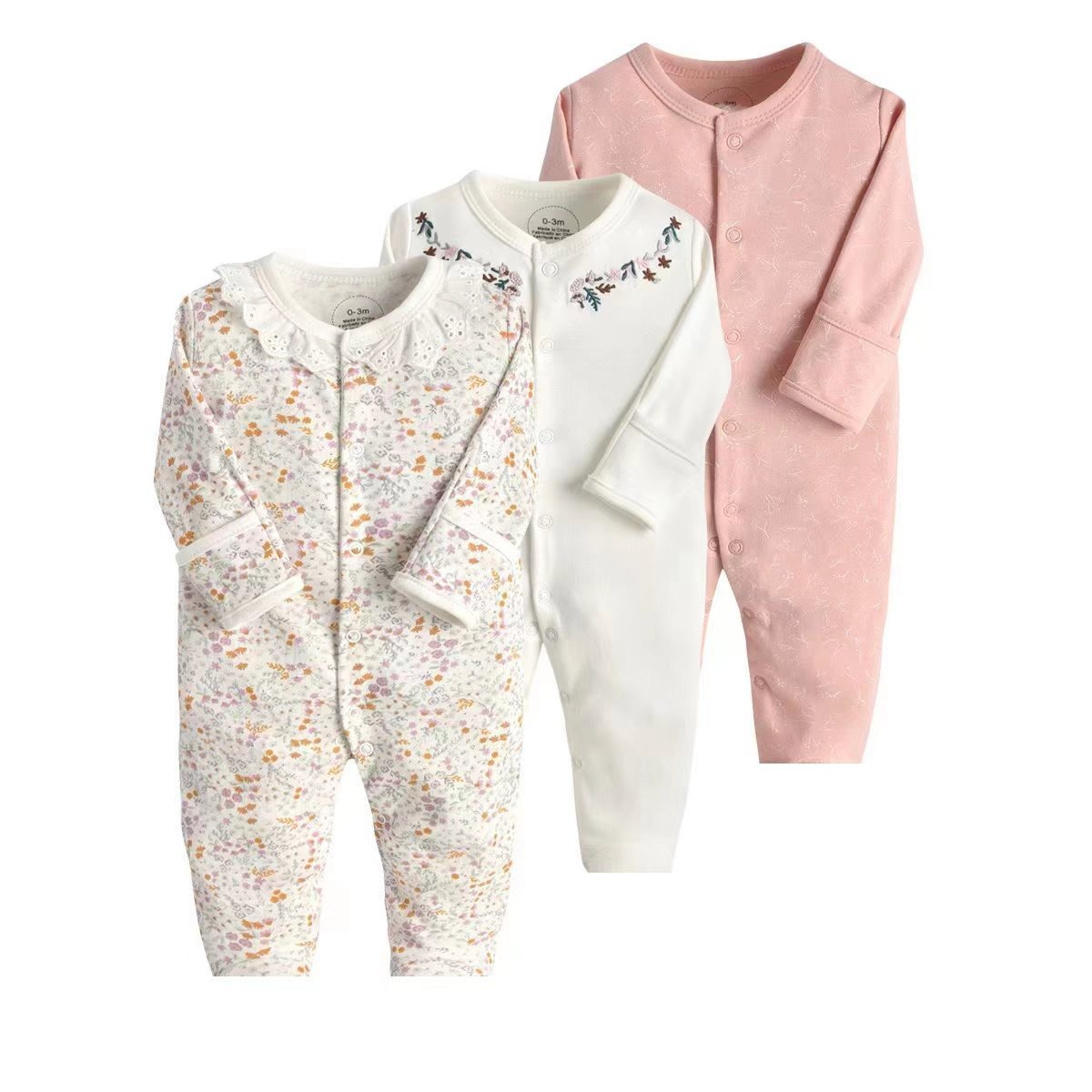 3pcs/lots Newborn Baby Romper Long Sleeve Baby Romper Bodysuits for Baby Cotton Clothes Sets for Baby Girl Boy Clothes Cartoon Jumpsuits Baby Clothes