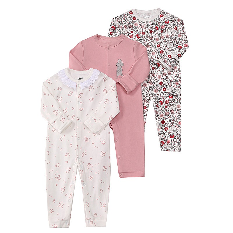3pcs/lots Newborn Baby Romper Long Sleeve Baby Romper Bodysuits for Baby Cotton Clothes Sets for Baby Girl Boy Clothes Cartoon Jumpsuits Baby Clothes
